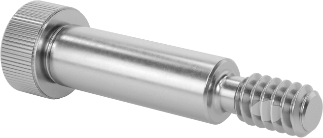 18-8 Paslanmaz Çelik Diş Kilitlemeli Omuzlu Vida, 1/4" Omuz Çapı, 3/4" Omuz Uzunluğu, 10-24 Diş