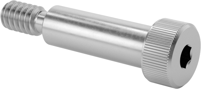 18-8 Paslanmaz Çelik Diş Kilitlemeli Omuzlu Vida, 1/4" Omuz Çapı, 3/4" Omuz Uzunluğu, 10-24 Diş