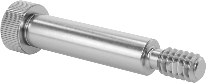 18-8 Paslanmaz Çelik Diş Kilitlemeli Omuzlu Vida, 1/4" Omuz Çapı, 1" Omuz Uzunluğu, 10-24 Diş