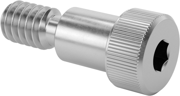 18-8 Paslanmaz Çelik Diş Kilitlemeli Omuzlu Vida, 5/16" Omuz Çapı, 3/8" Omuz Uzunluğu, 1/4"-20 Diş