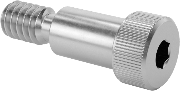 18-8 Paslanmaz Çelik Diş Kilitlemeli Omuzlu Vida, 5/16" Omuz Çapı, 1/2" Omuz Uzunluğu, 1/4"-20 Diş
