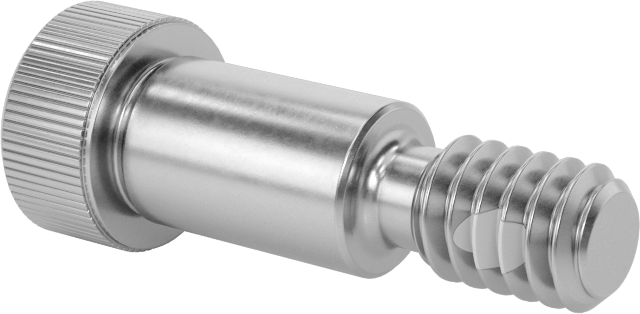 18-8 Paslanmaz Çelik Diş Kilitlemeli Omuzlu Vida, 5/16" Omuz Çapı, 1/2" Omuz Uzunluğu, 1/4"-20 Diş
