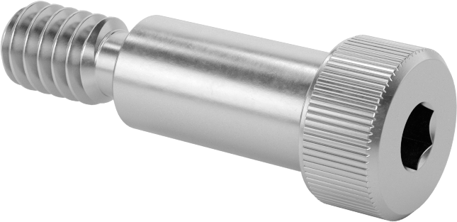 18-8 Paslanmaz Çelik Diş Kilitlemeli Omuzlu Vida, 5/16" Omuz Çapı, 5/8" Omuz Uzunluğu, 1/4"-20 Diş