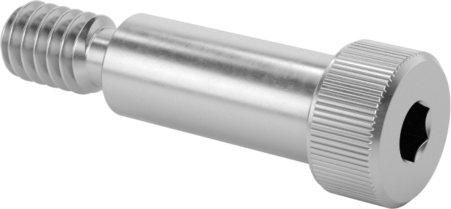 18-8 Paslanmaz Çelik Diş Kilitlemeli Omuzlu Vida, 5/16" Omuz Çapı, 3/4" Omuz Uzunluğu, 1/4"-20 Diş