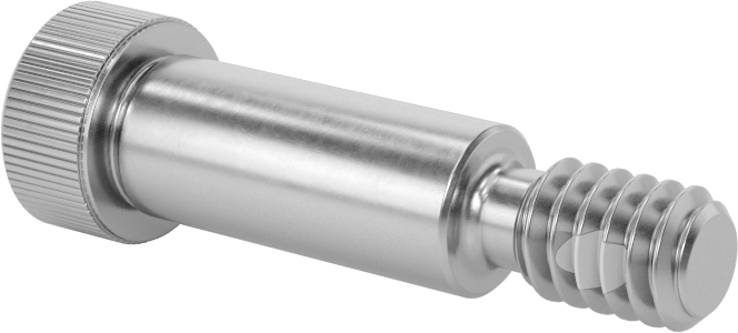 18-8 Paslanmaz Çelik Diş Kilitlemeli Omuzlu Vida, 5/16" Omuz Çapı, 3/4" Omuz Uzunluğu, 1/4"-20 Diş