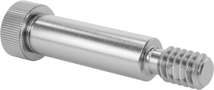 18-8 Paslanmaz Çelik Diş Kilitlemeli Omuzlu Vida, 5/16" Omuz Çapı, 1" Omuz Uzunluğu, 1/4"-20 Diş