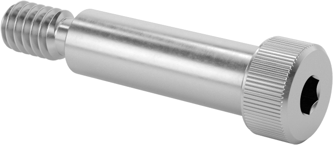 18-8 Paslanmaz Çelik Diş Kilitlemeli Omuzlu Vida, 5/16" Omuz Çapı, 1" Omuz Uzunluğu, 1/4"-20 Diş