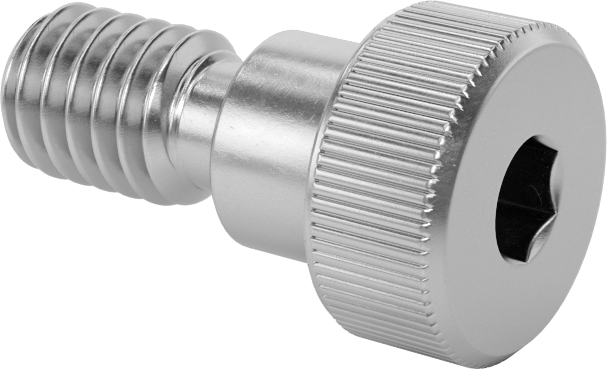 18-8 Paslanmaz Çelik Diş Kilitlemeli Omuzlu Vida, 3/8" Omuz Çapı, 1/4" Omuz Uzunluğu, 5/16"-18 Diş