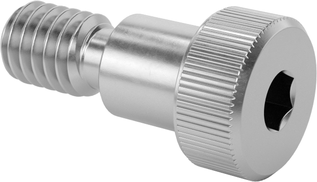 18-8 Paslanmaz Çelik Diş Kilitlemeli Omuzlu Vida, 3/8" Omuz Çapı, 3/8" Omuz Uzunluğu, 5/16"-18 Diş