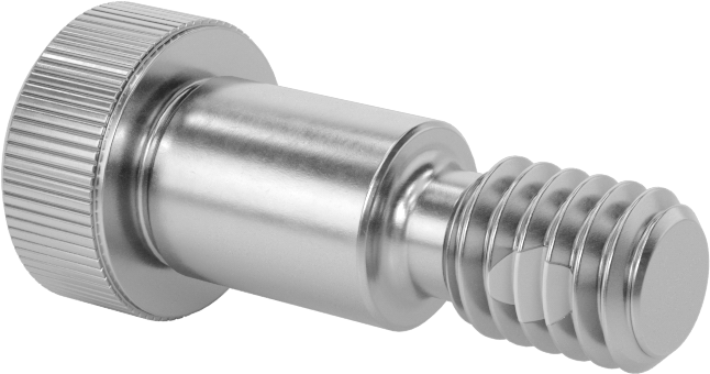18-8 Paslanmaz Çelik Diş Kilitlemeli Omuzlu Vida, 3/8" Omuz Çapı, 1/2" Omuz Uzunluğu, 5/16"-18 Diş