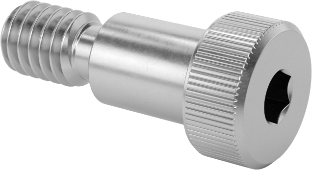 18-8 Paslanmaz Çelik Diş Kilitlemeli Omuzlu Vida, 3/8" Omuz Çapı, 1/2" Omuz Uzunluğu, 5/16"-18 Diş
