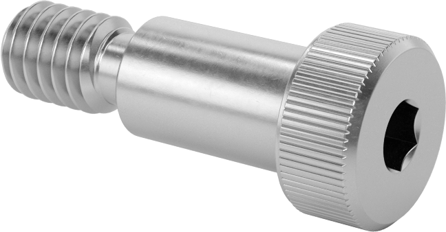 18-8 Paslanmaz Çelik Diş Kilitlemeli Omuzlu Vida, 3/8" Omuz Çapı, 5/8" Omuz Uzunluğu, 5/16"-18 Diş