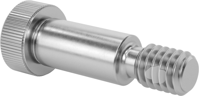18-8 Paslanmaz Çelik Diş Kilitlemeli Omuzlu Vida, 3/8" Omuz Çapı, 3/4" Omuz Uzunluğu, 5/16"-18 Diş