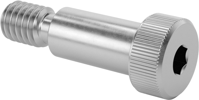 18-8 Paslanmaz Çelik Diş Kilitlemeli Omuzlu Vida, 3/8" Omuz Çapı, 3/4" Omuz Uzunluğu, 5/16"-18 Diş