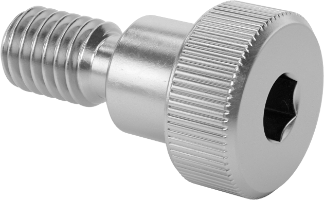 18-8 Paslanmaz Çelik Diş Kilitlemeli Omuzlu Vida, 1/2" Omuz Çapı, 3/8" Omuz Uzunluğu, 3/8"-16 Diş