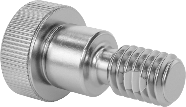18-8 Paslanmaz Çelik Diş Kilitlemeli Omuzlu Vida, 1/2" Omuz Çapı, 3/8" Omuz Uzunluğu, 3/8"-16 Diş