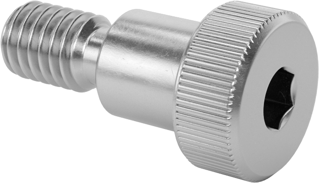18-8 Paslanmaz Çelik Diş Kilitlemeli Omuzlu Vida, 1/2" Omuz Çapı, 1/2" Omuz Uzunluğu, 3/8"-16 Diş
