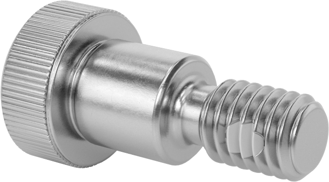 18-8 Paslanmaz Çelik Diş Kilitlemeli Omuzlu Vida, 1/2" Omuz Çapı, 1/2" Omuz Uzunluğu, 3/8"-16 Diş