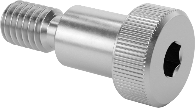 18-8 Paslanmaz Çelik Diş Kilitlemeli Omuzlu Vida, 1/2" Omuz Çapı, 5/8" Omuz Uzunluğu, 3/8"-16 Diş