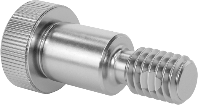 18-8 Paslanmaz Çelik Diş Kilitlemeli Omuzlu Vida, 1/2" Omuz Çapı, 5/8" Omuz Uzunluğu, 3/8"-16 Diş