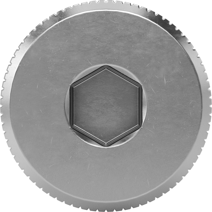 18-8 Paslanmaz Çelik Diş Kilitlemeli Omuzlu Vida, 1/2" Omuz Çapı, 5/8" Omuz Uzunluğu, 3/8"-16 Diş