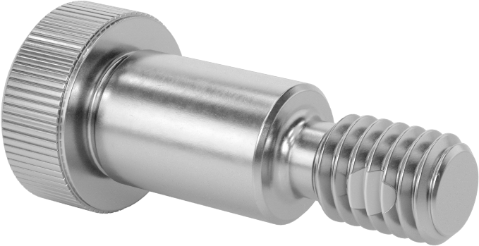 18-8 Paslanmaz Çelik Diş Kilitlemeli Omuzlu Vida, 1/2" Omuz Çapı, 3/4" Omuz Uzunluğu, 3/8"-16 Diş
