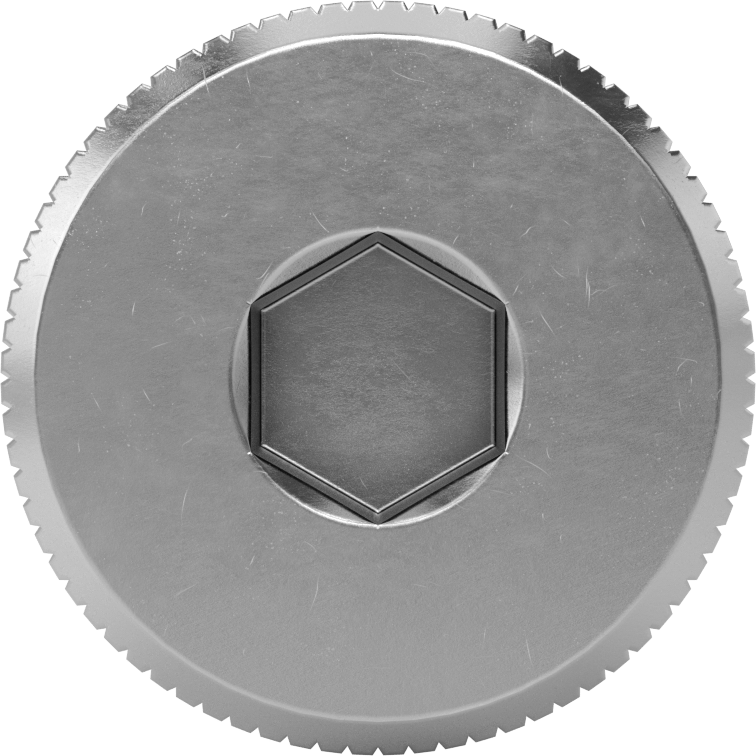 18-8 Paslanmaz Çelik Diş Kilitlemeli Omuzlu Vida, 1/2" Omuz Çapı, 3/4" Omuz Uzunluğu, 3/8"-16 Diş