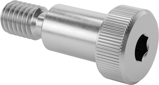 18-8 Paslanmaz Çelik Diş Kilitlemeli Omuzlu Vida, 1/2" Omuz Çapı, 3/4" Omuz Uzunluğu, 3/8"-16 Diş