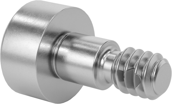 18-8 Paslanmaz Çelik Diş Kilitlemeli Omuzlu Vida, 1/8" Omuz Çapı, 1/8" Omuz Uzunluğu, 4-40 Diş
