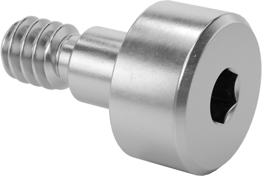 18-8 Paslanmaz Çelik Diş Kilitlemeli Omuzlu Vida, 1/8" Omuz Çapı, 1/8" Omuz Uzunluğu, 4-40 Diş