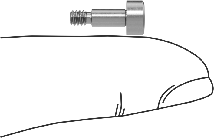 18-8 Paslanmaz Çelik Diş Kilitlemeli Omuzlu Vida, 1/8" Omuz Çapı, 1/4" Omuz Uzunluğu, 4-40 Diş