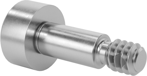 18-8 Paslanmaz Çelik Diş Kilitlemeli Omuzlu Vida, 1/8" Omuz Çapı, 1/4" Omuz Uzunluğu, 4-40 Diş