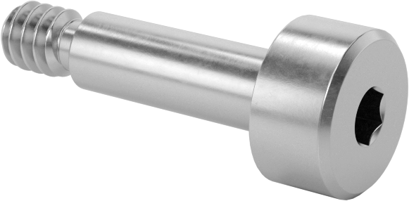 18-8 Paslanmaz Çelik Diş Kilitlemeli Omuzlu Vida, 1/8" Omuz Çapı, 3/8" Omuz Uzunluğu, 4-40 Diş