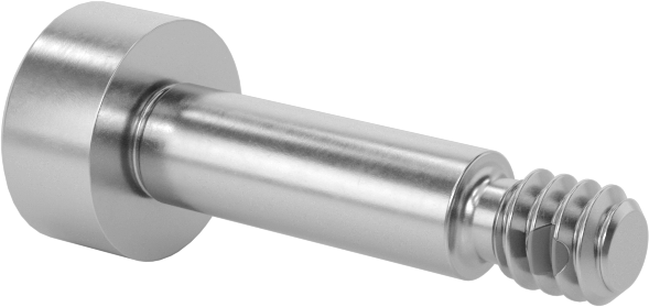 18-8 Paslanmaz Çelik Diş Kilitlemeli Omuzlu Vida, 1/8" Omuz Çapı, 3/8" Omuz Uzunluğu, 4-40 Diş