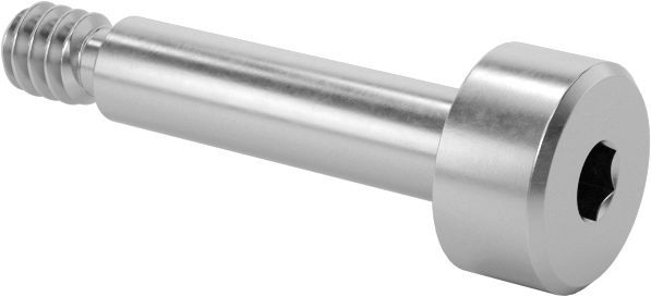 18-8 Paslanmaz Çelik Diş Kilitlemeli Omuzlu Vida, 1/8" Omuz Çapı, 1/2" Omuz Uzunluğu, 4-40 Diş
