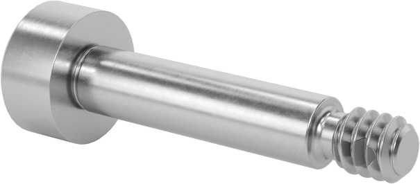 18-8 Paslanmaz Çelik Diş Kilitlemeli Omuzlu Vida, 1/8" Omuz Çapı, 1/2" Omuz Uzunluğu, 4-40 Diş