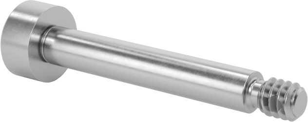 18-8 Paslanmaz Çelik Diş Kilitlemeli Omuzlu Vida, 1/8" Omuz Çapı, 3/4" Omuz Uzunluğu, 4-40 Diş