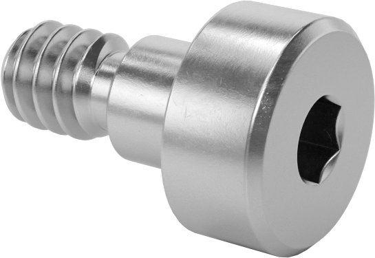 18-8 Paslanmaz Çelik Diş Kilitlemeli Omuzlu Vida, 5/32" Omuz Çapı, 1/8" Omuz Uzunluğu, 6-32 Diş
