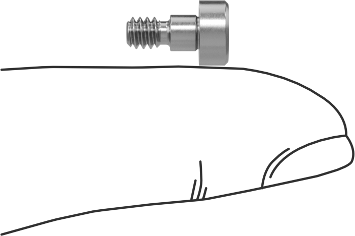 18-8 Paslanmaz Çelik Diş Kilitlemeli Omuzlu Vida, 5/32" Omuz Çapı, 1/8" Omuz Uzunluğu, 6-32 Diş