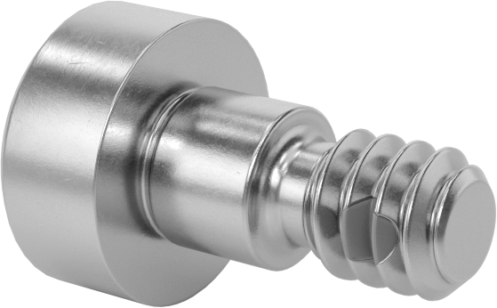 18-8 Paslanmaz Çelik Diş Kilitlemeli Omuzlu Vida, 5/32" Omuz Çapı, 1/8" Omuz Uzunluğu, 6-32 Diş