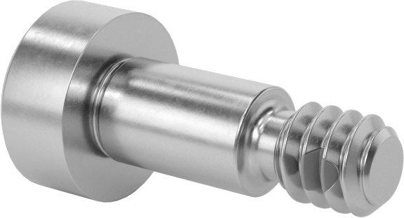 18-8 Paslanmaz Çelik Diş Kilitlemeli Omuzlu Vida, 5/32" Omuz Çapı, 1/4" Omuz Uzunluğu, 6-32 Diş
