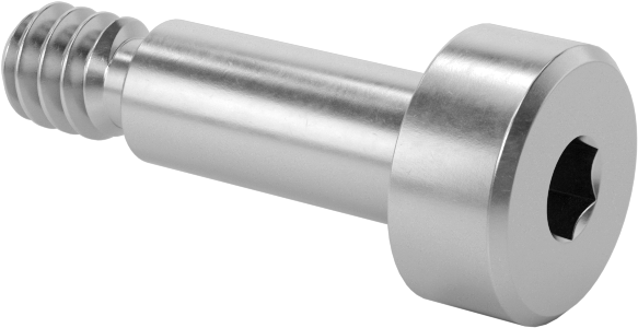 18-8 Paslanmaz Çelik Diş Kilitlemeli Omuzlu Vida, 5/32" Omuz Çapı, 3/8" Omuz Uzunluğu, 6-32 Diş