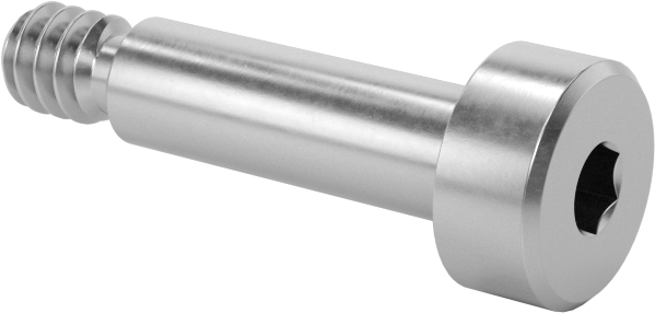 18-8 Paslanmaz Çelik Diş Kilitlemeli Omuzlu Vida, 5/32" Omuz Çapı, 1/2" Omuz Uzunluğu, 6-32 Diş