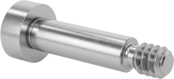 18-8 Paslanmaz Çelik Diş Kilitlemeli Omuzlu Vida, 5/32" Omuz Çapı, 1/2" Omuz Uzunluğu, 6-32 Diş