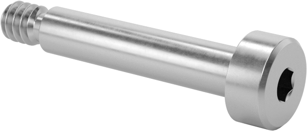 18-8 Paslanmaz Çelik Diş Kilitlemeli Omuzlu Vida, 5/32" Omuz Çapı, 3/4" Omuz Uzunluğu, 6-32 Diş