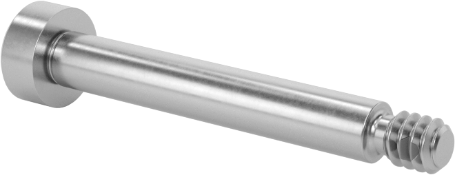 18-8 Paslanmaz Çelik Diş Kilitlemeli Omuzlu Vida, 5/32" Omuz Çapı, 1" Omuz Uzunluğu, 6-32 Diş