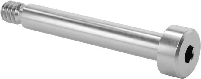 18-8 Paslanmaz Çelik Diş Kilitlemeli Omuzlu Vida, 5/32" Omuz Çapı, 1" Omuz Uzunluğu, 6-32 Diş