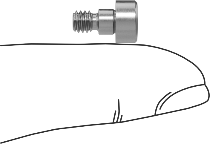 18-8 Paslanmaz Çelik Diş Kilitlemeli Omuzlu Vida, 3/16" Omuz Çapı, 1/8" Omuz Uzunluğu, 8-32 Diş