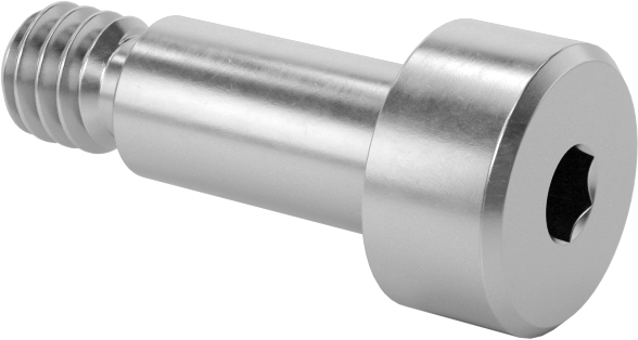 18-8 Paslanmaz Çelik Diş Kilitlemeli Omuzlu Vida, 3/16" Omuz Çapı, 3/8" Omuz Uzunluğu, 8-32 Diş