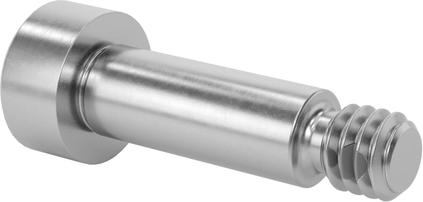 18-8 Paslanmaz Çelik Diş Kilitlemeli Omuzlu Vida, 3/16" Omuz Çapı, 1/2" Omuz Uzunluğu, 8-32 Diş